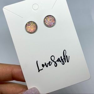 ✨Silver Druzy Stud Earrings✨